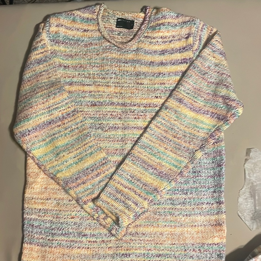 ASOS barely worn rainbow crew neck sweater men’s XL